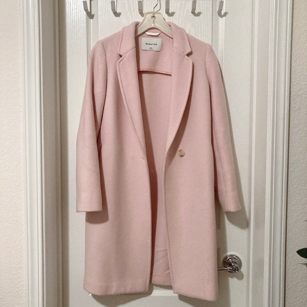 Aritzia Babaton Stedman coat in Rose Mist